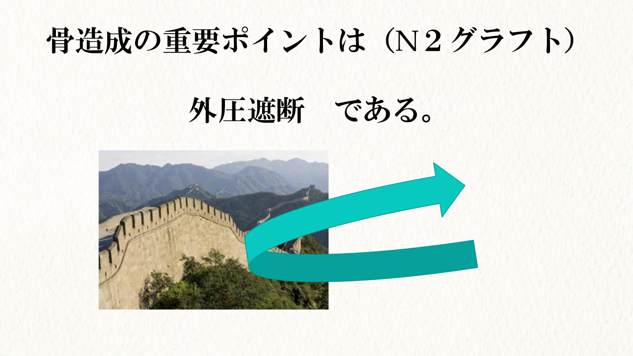 外圧遮断とGBR法を併用し上顎前歯部にインプラントを行った1症例